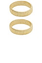 view 3 of 4 Rolling Bracelet Set Of 2 in Shiny Gold