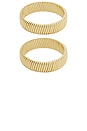 view 4 of 4 Rolling Bracelet Set Of 2 in Shiny Gold