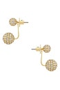 view 2 of 2 The Floating Spark Earrings in Gold & Pave