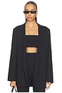 view 1 of 4 Ponte Knit Oversized Blazer in Black
