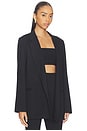 view 2 of 4 Ponte Knit Oversized Blazer in Black