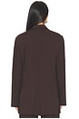 view 4 of 4 Ponte Knit Oversized Blazer in Chocolate