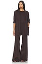 view 5 of 4 Ponte Knit Oversized Blazer in Chocolate