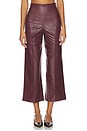 view 1 of 6 Vegan Leather Straight Leg Pant in Oxblood
