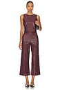view 5 of 6 Vegan Leather Straight Leg Pant in Oxblood