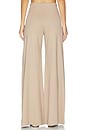 view 4 of 6 PANTALON JAMBES LARGES EN MAILLE PONTE in Khaki