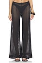 view 1 of 6 Fishnet Wide Leg Pant in Black