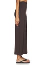 view 4 of 6 Ponte Knit Cropped Wide Leg Pant in Chocolate