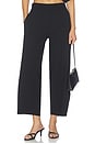 view 1 of 6 Ponte Knit Barrel Pant in Black