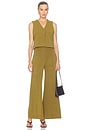 view 5 of 6 Vintage Knit Wide Leg Pant in Chartreuse