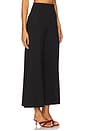 view 2 of 6 Ponte Knit Wide Cropped Leg Pant in Black