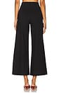 view 4 of 6 Ponte Knit Wide Cropped Leg Pant in Black