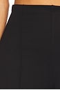 view 6 of 6 Ponte Knit Wide Cropped Leg Pant in Black