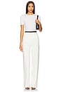 view 5 of 6 Ponte Knit Straight Leg Pant in Heather Grey