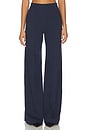 view 1 of 6 Ponte Knit Wide Leg Pant in Navy
