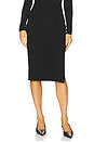 view 2 of 6 Ponte Knit Pencil Skirt in Black