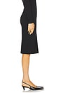 view 3 of 6 Ponte Knit Pencil Skirt in Black