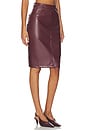 view 2 of 6 Leather Pencil Skirt in Oxblood