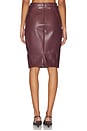 view 4 of 6 Leather Pencil Skirt in Oxblood
