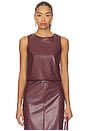 view 1 of 4 Leather Tank Top in Oxblood