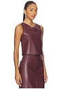 view 2 of 4 Leather Tank Top in Oxblood