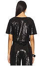 view 3 of 5 Sequin Short Sleeve Top in Black
