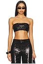 view 1 of 5 Sequin Bandeau Top in Black