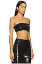 view 2 of 5 Sequin Bandeau Top in Black