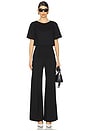 view 4 of 4 Ponte Knit Short Sleeve Top in Black