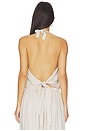 view 3 of 4 Linen Tie Back Halter Top in Sand
