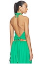 view 1 of 5 Linen Tie Back Halter Top in Kelly Green