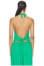 view 4 of 5 Linen Tie Back Halter Top in Kelly Green
