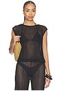 view 1 of 4 Fishnet Lounge Tank in Black