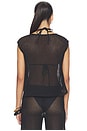 view 3 of 4 Fishnet Lounge Tank in Black