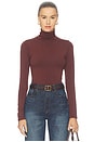 view 1 of 4 Modal Turtleneck Tee in Cocoa