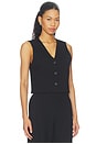 view 2 of 4 Ponte Knit Vest in Black