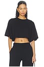 view 1 of 4 Ponte Knit Crop Top in Black