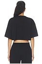 view 4 of 4 Ponte Knit Crop Top in Black