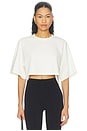 view 1 of 4 Ponte Knit Crop Top in Off White