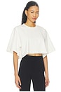 view 2 of 4 Ponte Knit Crop Top in Off White