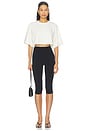 view 5 of 4 Ponte Knit Crop Top in Off White