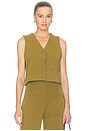 view 1 of 4 Vintage Knit Vest in Chartreuse