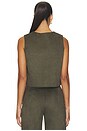 view 4 of 4 Stretch Suede Vest in Olive