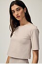 view 1 of 8 Ponte Knit Short Sleeve Top in Clay