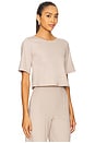 view 2 of 4 Ponte Knit Short Sleeve Top in Clay