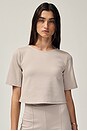 view 3 of 8 Ponte Knit Short Sleeve Top in Clay