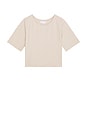 view 7 of 8 Ponte Knit Short Sleeve Top in Clay