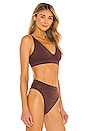 view 2 of 4 High Cut Bralette in Truffle