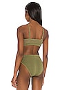 view 3 of 4 High Cut Bralette in Olive Army