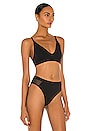 view 2 of 4 High Cut Bralette in Black